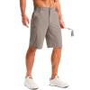 imageG Gradual Mens Golf Shorts 11 Long with 4 Pockets Lightweight Knee Length Elastic Waist Quick Dry Casual Dress Work Shorts Stone Grey XL