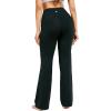 image28303234 Inseam Womens Bootcut Yoga Pants Long Bootleg HighWaisted Flare Pants with PocketsBlack