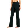 image28303234 Inseam Womens Bootcut Yoga Pants Long Bootleg HighWaisted Flare Pants with PocketsBlack
