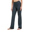 image28303234 Inseam Womens Bootcut Yoga Pants Long Bootleg HighWaisted Flare Pants with PocketsCharcoal