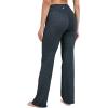 image28303234 Inseam Womens Bootcut Yoga Pants Long Bootleg HighWaisted Flare Pants with PocketsCharcoal