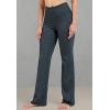 image28303234 Inseam Womens Bootcut Yoga Pants Long Bootleg HighWaisted Flare Pants with PocketsCharcoal