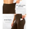image28303234 Inseam Womens Bootcut Yoga Pants Long Bootleg HighWaisted Flare Pants with PocketsCoffee Brown