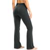 image28303234 Inseam Womens Bootcut Yoga Pants Long Bootleg HighWaisted Flare Pants with PocketsDark Grey