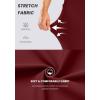 image28303234 Inseam Womens Bootcut Yoga Pants Long Bootleg HighWaisted Flare Pants with PocketsDark Red