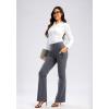 image28303234 Inseam Womens Bootcut Yoga Pants Long Bootleg HighWaisted Flare Pants with PocketsGrey