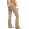 image28303234 Inseam Womens Bootcut Yoga Pants Long Bootleg HighWaisted Flare Pants with PocketsKhaki