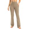 image28303234 Inseam Womens Bootcut Yoga Pants Long Bootleg HighWaisted Flare Pants with PocketsKhaki