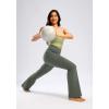 image28303234 Inseam Womens Bootcut Yoga Pants Long Bootleg HighWaisted Flare Pants with PocketsSage