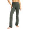 image28303234 Inseam Womens Bootcut Yoga Pants Long Bootleg HighWaisted Flare Pants with PocketsSage