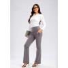 image28303234 Inseam Womens Bootcut Yoga Pants Long Bootleg HighWaisted Flare Pants with PocketsTaupe