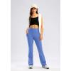 image28303234 Inseam Womens Bootcut Yoga Pants Long Bootleg HighWaisted Flare Pants with PocketsWild Indigo