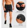 imageG Gradual Mens Gym Workout Shorts Zipper Pockets 5  7 Quick Dry Breathable Runing Athletic Short for MenBlack