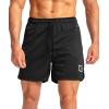 imageG Gradual Mens Gym Workout Shorts Zipper Pockets 5  7 Quick Dry Breathable Runing Athletic Short for MenBlack