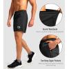 imageG Gradual Mens Gym Workout Shorts Zipper Pockets 5  7 Quick Dry Breathable Runing Athletic Short for MenBlack
