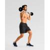 imageG Gradual Mens Gym Workout Shorts Zipper Pockets 5  7 Quick Dry Breathable Runing Athletic Short for MenBlack