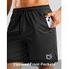 imageG Gradual Mens Gym Workout Shorts Zipper Pockets 5  7 Quick Dry Breathable Runing Athletic Short for MenBlack