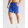 imageG Gradual Mens Gym Workout Shorts Zipper Pockets 5  7 Quick Dry Breathable Runing Athletic Short for MenBlue
