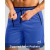 imageG Gradual Mens Gym Workout Shorts Zipper Pockets 5  7 Quick Dry Breathable Runing Athletic Short for MenBlue