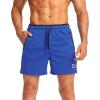 imageG Gradual Mens Gym Workout Shorts Zipper Pockets 5  7 Quick Dry Breathable Runing Athletic Short for MenBlue