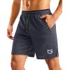 imageG Gradual Mens Gym Workout Shorts Zipper Pockets 5  7 Quick Dry Breathable Runing Athletic Short for MenDark Grey