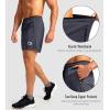 imageG Gradual Mens Gym Workout Shorts Zipper Pockets 5  7 Quick Dry Breathable Runing Athletic Short for MenDark Grey