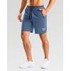 imageG Gradual Mens Gym Workout Shorts Zipper Pockets 5  7 Quick Dry Breathable Runing Athletic Short for MenDusty Blue
