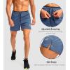 imageG Gradual Mens Gym Workout Shorts Zipper Pockets 5  7 Quick Dry Breathable Runing Athletic Short for MenDusty Blue