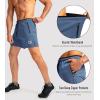 imageG Gradual Mens Gym Workout Shorts Zipper Pockets 5  7 Quick Dry Breathable Runing Athletic Short for MenDusty Blue