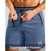 imageG Gradual Mens Gym Workout Shorts Zipper Pockets 5  7 Quick Dry Breathable Runing Athletic Short for MenDusty Blue