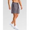 imageG Gradual Mens Gym Workout Shorts Zipper Pockets 5  7 Quick Dry Breathable Runing Athletic Short for MenGrey