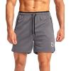 imageG Gradual Mens Gym Workout Shorts Zipper Pockets 5  7 Quick Dry Breathable Runing Athletic Short for MenGrey