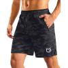 imageG Gradual Mens Gym Workout Shorts Zipper Pockets 5  7 Quick Dry Breathable Runing Athletic Short for MenGrey Camo