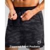 imageG Gradual Mens Gym Workout Shorts Zipper Pockets 5  7 Quick Dry Breathable Runing Athletic Short for MenGrey Camo