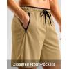 imageG Gradual Mens Gym Workout Shorts Zipper Pockets 5  7 Quick Dry Breathable Runing Athletic Short for MenKhaki