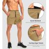 imageG Gradual Mens Gym Workout Shorts Zipper Pockets 5  7 Quick Dry Breathable Runing Athletic Short for MenKhaki
