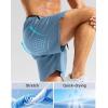 imageG Gradual Mens Gym Workout Shorts Zipper Pockets 5  7 Quick Dry Breathable Runing Athletic Short for MenLight Blue