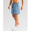 imageG Gradual Mens Gym Workout Shorts Zipper Pockets 5  7 Quick Dry Breathable Runing Athletic Short for MenLight Blue