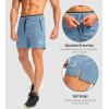 imageG Gradual Mens Gym Workout Shorts Zipper Pockets 5  7 Quick Dry Breathable Runing Athletic Short for MenLight Blue