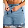 imageG Gradual Mens Gym Workout Shorts Zipper Pockets 5  7 Quick Dry Breathable Runing Athletic Short for MenLight Blue
