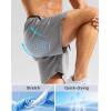 imageG Gradual Mens Gym Workout Shorts Zipper Pockets 5  7 Quick Dry Breathable Runing Athletic Short for MenLight Grey