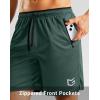 imageG Gradual Mens Gym Workout Shorts Zipper Pockets 5  7 Quick Dry Breathable Runing Athletic Short for MenOlive Green