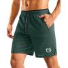 imageG Gradual Mens Gym Workout Shorts Zipper Pockets 5  7 Quick Dry Breathable Runing Athletic Short for MenOlive Green