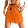 imageG Gradual Mens Gym Workout Shorts Zipper Pockets 5  7 Quick Dry Breathable Runing Athletic Short for MenOrange
