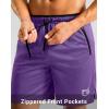 imageG Gradual Mens Gym Workout Shorts Zipper Pockets 5  7 Quick Dry Breathable Runing Athletic Short for MenPurple