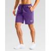imageG Gradual Mens Gym Workout Shorts Zipper Pockets 5  7 Quick Dry Breathable Runing Athletic Short for MenPurple