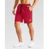imageG Gradual Mens Gym Workout Shorts Zipper Pockets 5  7 Quick Dry Breathable Runing Athletic Short for MenRed