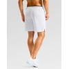 imageG Gradual Mens Gym Workout Shorts Zipper Pockets 5  7 Quick Dry Breathable Runing Athletic Short for MenWhite