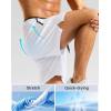 imageG Gradual Mens Gym Workout Shorts Zipper Pockets 5  7 Quick Dry Breathable Runing Athletic Short for MenWhite