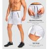 imageG Gradual Mens Gym Workout Shorts Zipper Pockets 5  7 Quick Dry Breathable Runing Athletic Short for MenWhite